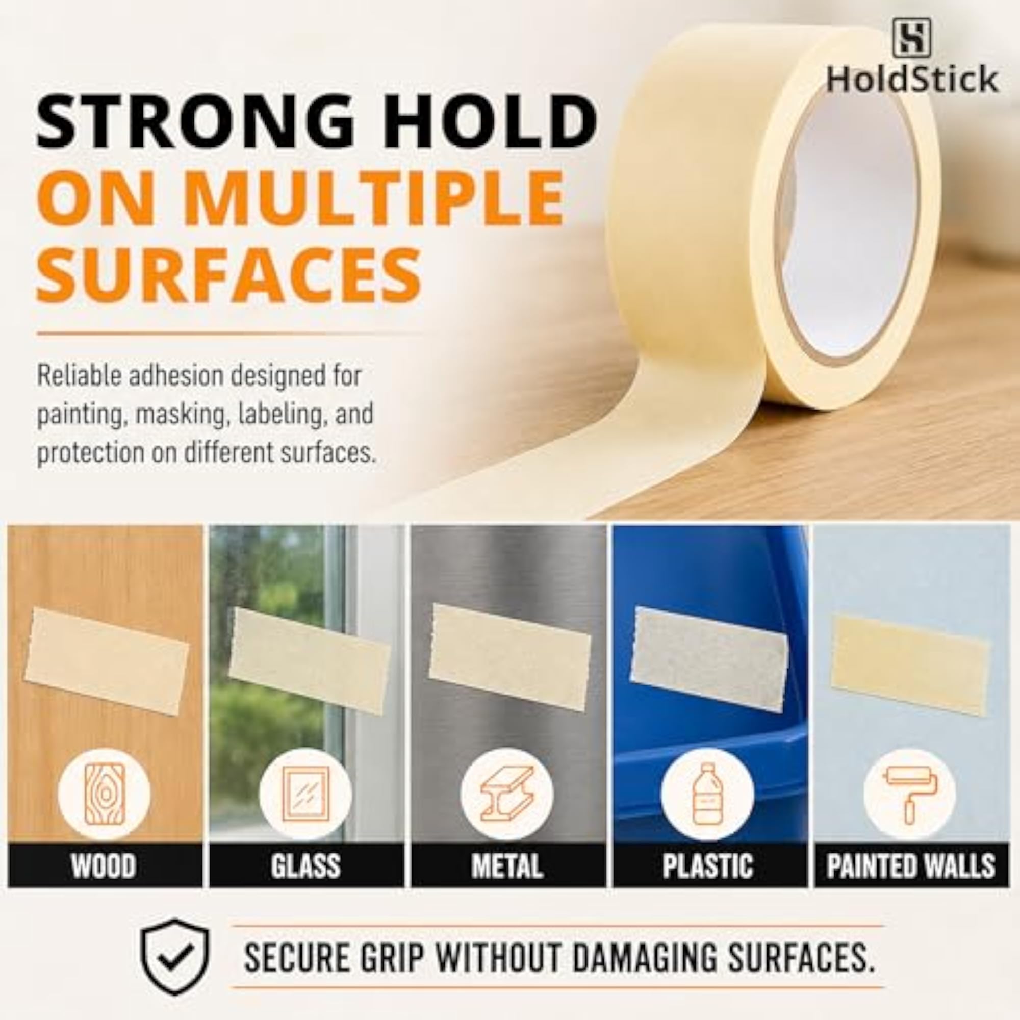 Masking Tape - 24mm x 20M, Easy Tear, Residue-Free