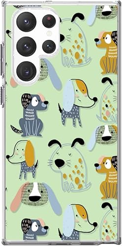 Miniatura 6 de Blingy's Funda para Samsung Galaxy S23 Ultra, divertido diseño de perro lindo estilo animal de dibujos animados, funda protectora transparente de