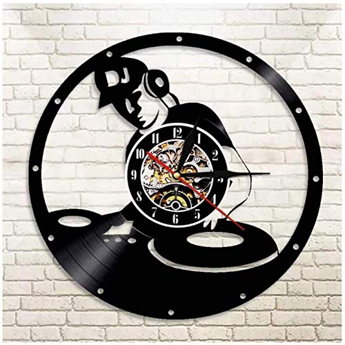 Vinyl Clock DJ Mixer Vinyl Schallplatte Wanduhr 3D Modernes Design Büro Bar Raum Wohnkultur Kreative Kunst Wanduhr Geschenk   12 Zoll (30 cm) im