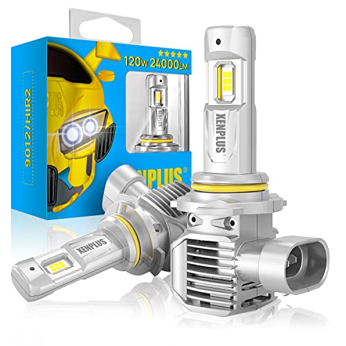Xenplus 9012 Led Headlight Bulbs,2023 New Upgraded 120W 24000Lm Per Set,700% Brighter,6500K Cool White Direct Fit,Hb3 Headlight Led Bulb, Halogen Replacement Plug And Play,Pack Of 2 #TOP1