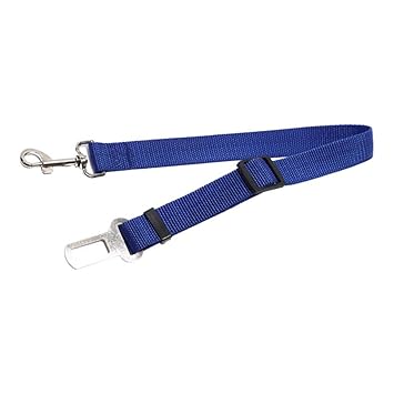 GAH Enterprise Adjustable Pet Cat Dog Car Seat Belt Nylon Leash for Pet Dog Cat Blue