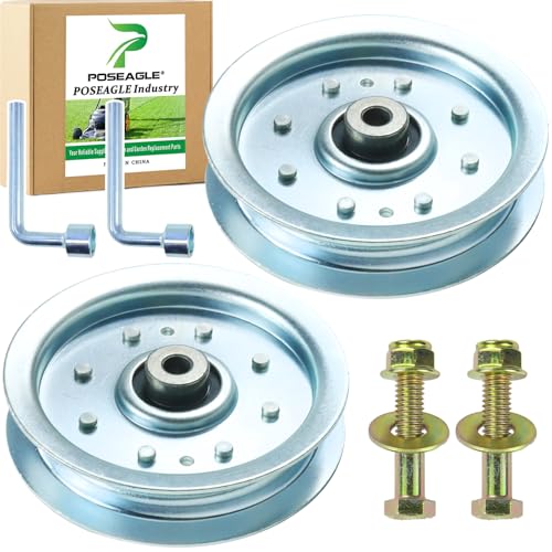 POSEAGLE 2 Pack 756-04129 Idler Pulley 4.25 Replaces MTD/Cub Cadet/Troy-Bilt 753-08171 756-04129 756-04129B 756-04129C 956-04129 for CC760 CC760ES FMZ50 M79GF SLT5400 LT1700 LT942G Lawn Mower Decks