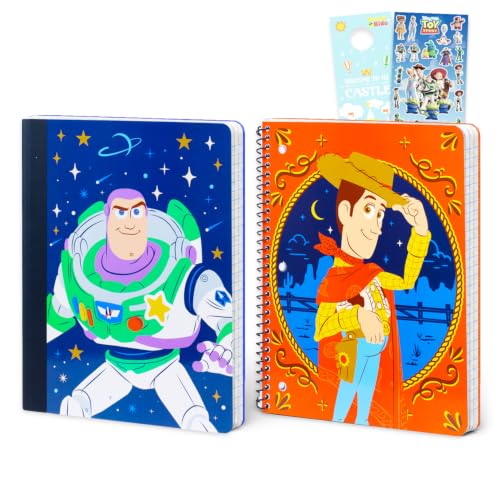 Toy Story Spiral Notebook and Comp Book Bundle - 2 Pack, Wide Ruled