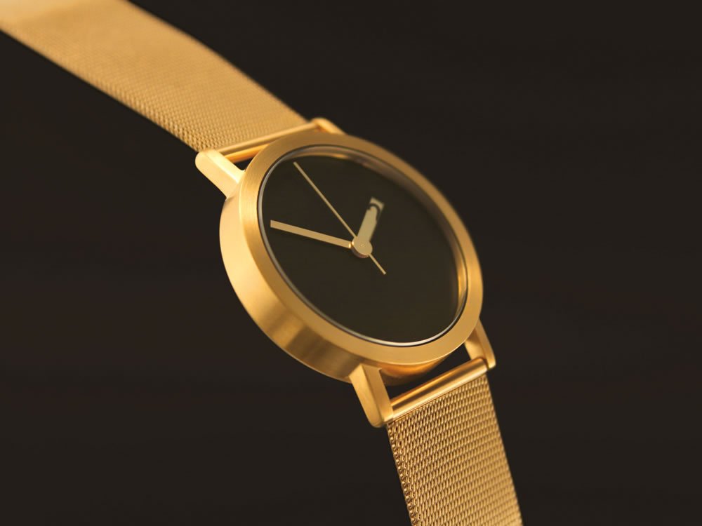Projects Watches Normal Timepieces - Extra Normal Grande - Nero Oro Unisex orologio