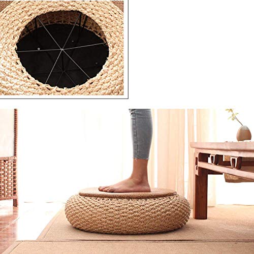 Cojín de asiento plano de paja acolchado de 60x19 cm ecológico 8