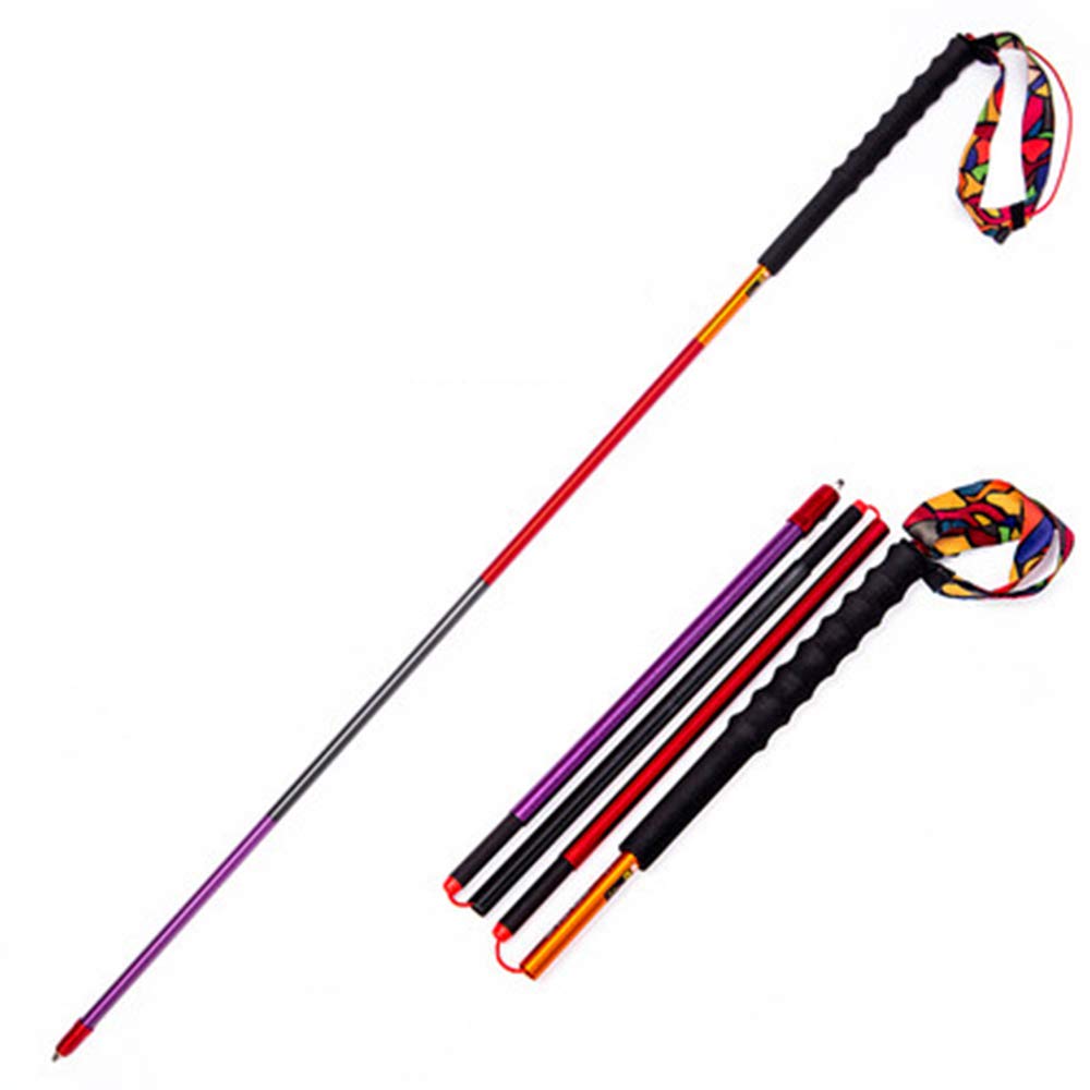 Bastones de trekking, aleación de aluminio plegable ultraligera con antigolpes para senderismo, camping, montañismo y mochileros