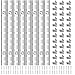 Adjustable Shelf Bracket 40 Inch 8 Pack Silver Shelf Pilaster Strips Shelf Rail Shelf Track Adjustable Wall Shelves Shelf Standards and Supports for Cabinet Closet Organization (Silver)
