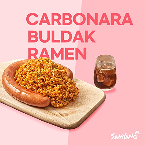 Image of Samyang Buldak Carbo Korean Hot Spicy Chicken Stir Fried Ramyun 4.58 oz (Pack of 20)