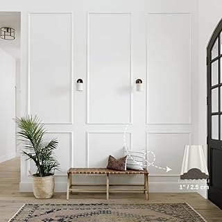 14 Dining Room Wainscoting Ideas for Classic Texture 33 Peel and Stick Wall Molding Kit – Pre Cut Wainscoting Panels, DIY Moldin...