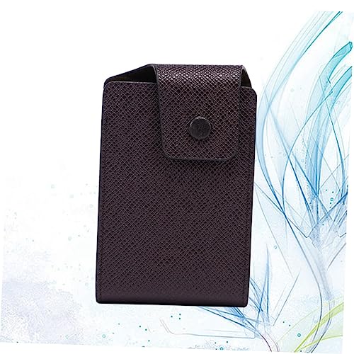 Multifunctional Certificate Holder and Pouch for Men Stylish Buckle Design Coffee Color for Cards and Essentials Storage2
