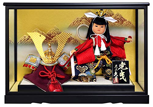 Amazon | 五月人形 久月 ケース飾り 武者人形 兜曳 6号 都63 h035-k