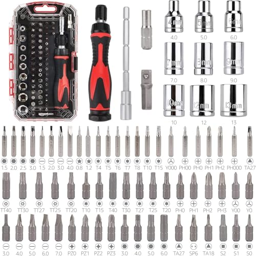AmazonBasics – Magnetisches Ratschen-Schlüssel- und Schraubendreher-Set, 73-teilig