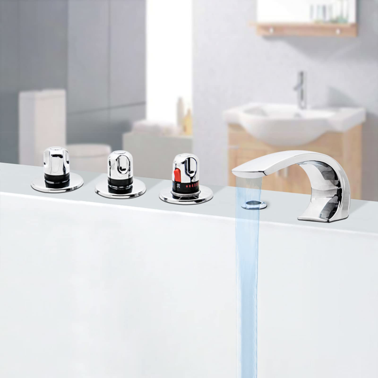 Robinet thermostatique baignoire massage et douche pour spa maison