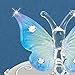 Glass Baron Blue Butterfly Crystal Figurine, Mini Glass Butterfly with Austrian Crystal Accents, Decorative Butterfly Figure for Home Décor or Gift