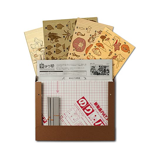 KINOWA Ukiyoe Art Kit Kiharie Morning Glories and Frog by Hokusai Made in Japan