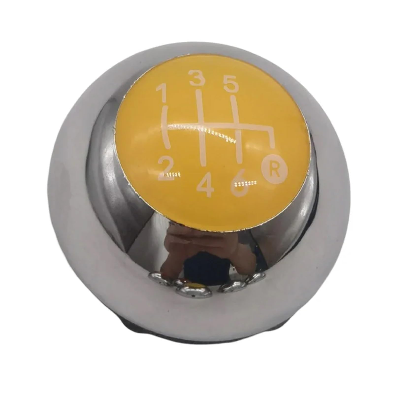 Gkqrkvnm Yellow 6 Gear Lever Compatible With Fiat 500 500C 2012 2013 2014 2015 2016 2017 2018 Car 5/6 Speed Manual Gear Shift Knob Head Ball Shifter Stick 55344048(Yellow 6)