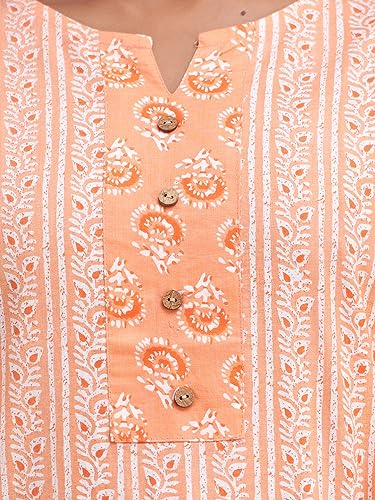 Image of feranoid Women Cotton Printed Short Kurti | Short Kurti for Women | Printed Cotton Kurti