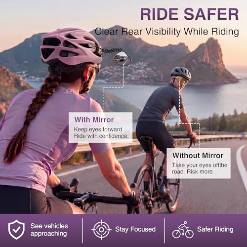 Bike Helmet Mirror with 3