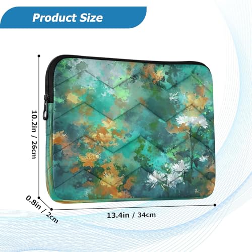 Funda para laptop 13-14 pulgadas impermeable diseño flores miniatura 3