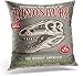 Produktbild Dekokissen Skeleton Vintage Dinosaurier mit Totenkopf Tyrannosaurier mit Textabzeichen und Grunge Show Exhibition Park Dekorative Kissen Home Decor Square Kissen