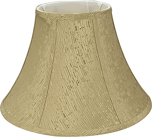 Image of Aspen Creative 58003A, Bell Uno Lamp Shade in Light Gold, 6 inch Top x 13 inch Bottom x 9 inch Slant Height, Slip UNO 33mm