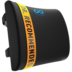 Everlasting Comfort Memory Foam Lumbar Support Cushion w/ Dual Adjustable Straps – Office Chair, Car Seat Cushion for Back Pain Relief, Posture