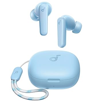soundcore P20i da Anker, Fone de Ouvido Bluetooth 5.3, Graves Potentes, Drivers de 10mm, 30H de Reprodução, Resistência à Água, 2 Mics IA, Personalização de Som via App, Fone sem fio tws, Azul