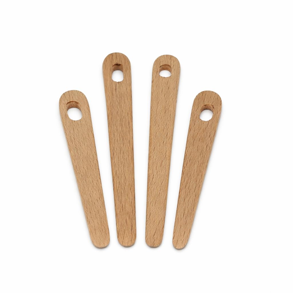 Silvanwoodturning Handmade wooden needles made from Beech wood, Ideal for tapastry, weaving or nalbinding! (120mm (4 3/4") long)