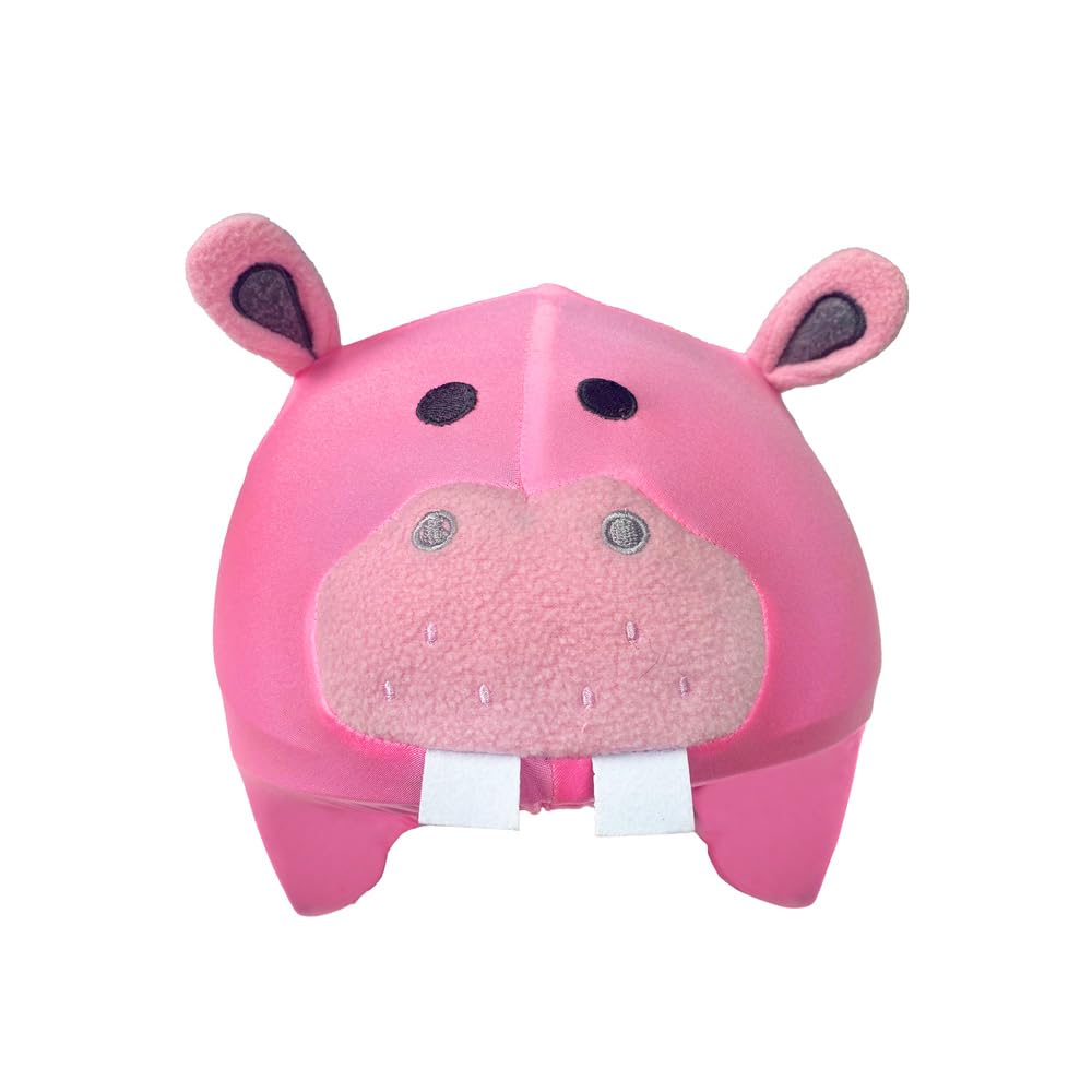 COOLCASC Hippo, Universal Fit Ski Helmet Cover, Customise your kids ski helmet with a fun and cute protective cover
