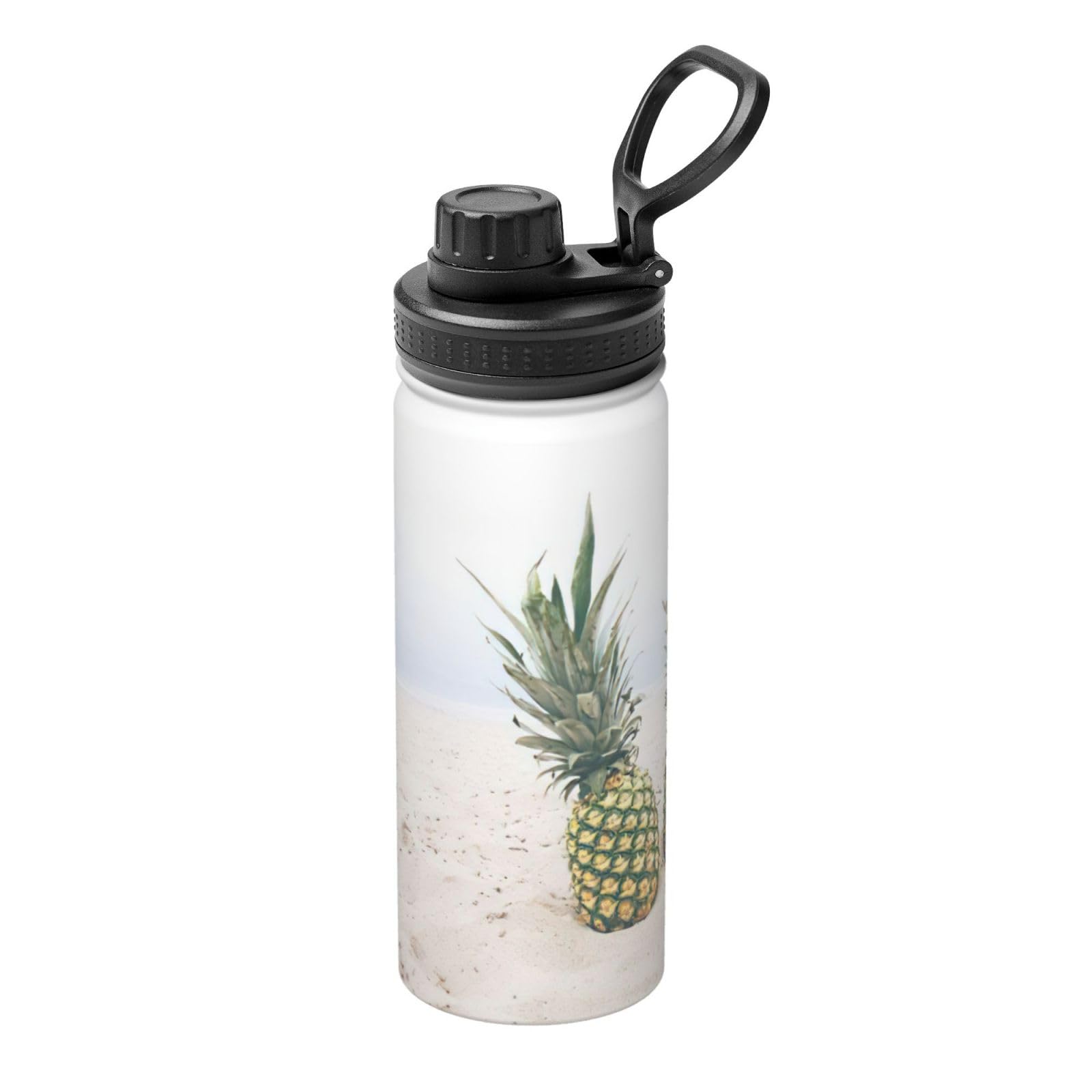 Kfjghhl Insulated Stainless Pineapples On The Summer Beach Steel Water Bottle For Sport Gym Travel Leak Camping Hiking Hydration