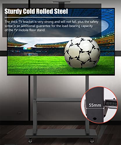 Soporte Móvil para TV de 32 a 75 Pulgadas Ajustable en Altura miniatura 2