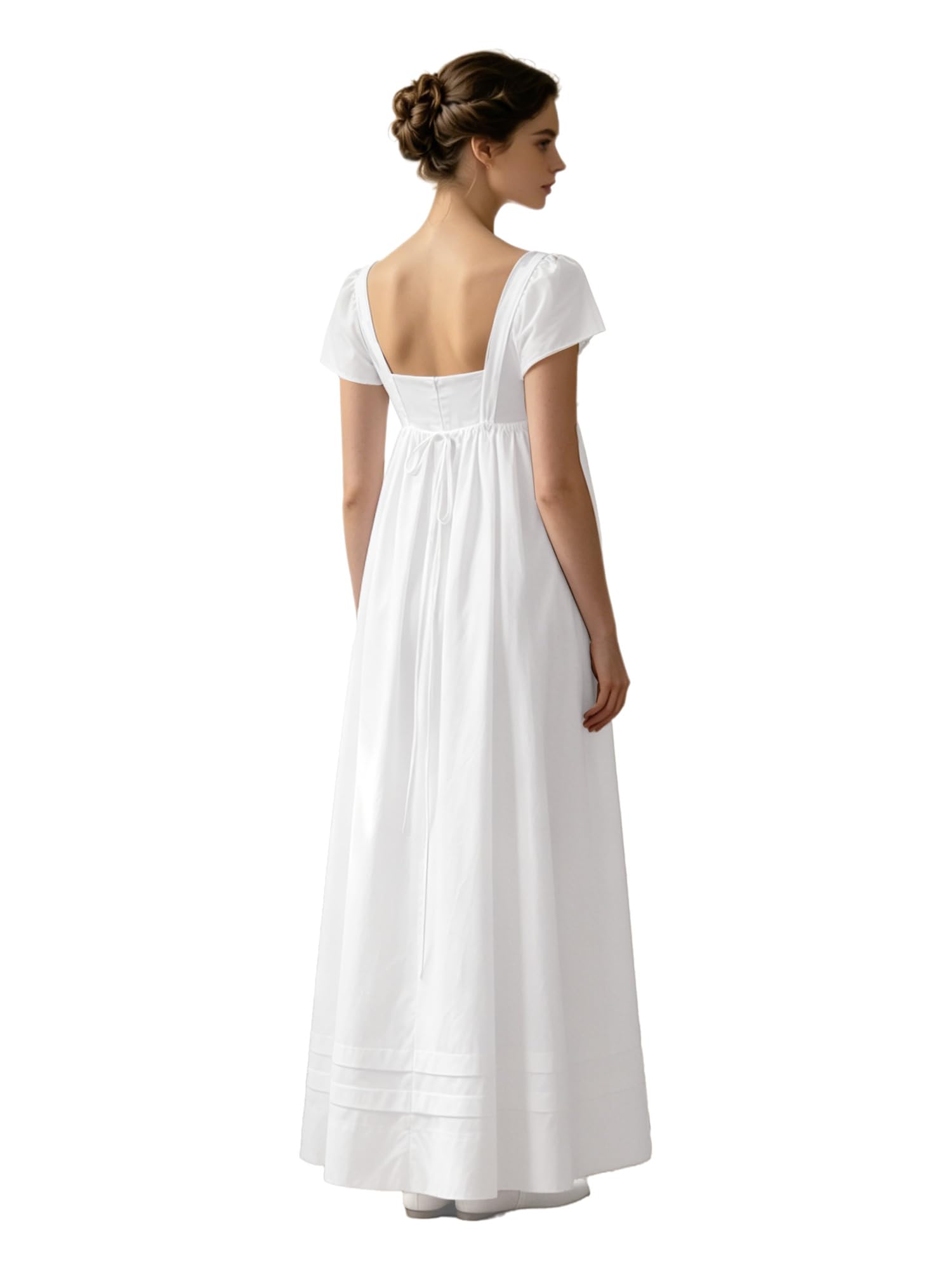 Alvivi Damska spódnica maxi, średniowieczna sukienka kostiumowa w stylu vintage, retro, długość do ziemi, sukienka do spania, sukienka ciążowa, odzież na imprezę, kostium historyczny