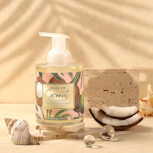 Image of ROMIIE ZOI Foaming Hand Soap, Coconut, 500ml / 16.8fl.oz | With Gift Box, Gentle cleansing, nourishes skin without drying