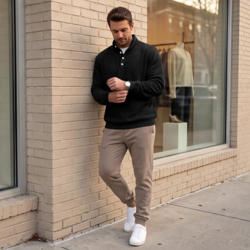 Mens Henley Shirts Long Sleeve Big and Tall Button Shirts Y2k Workout - image 5