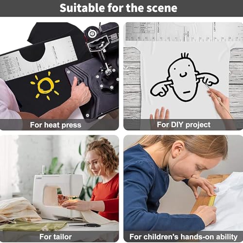 T-Shirt-Lineal, T-Shirt-Lineal, Wärmepresse, Zubehör, T-Shirt-Druck-Lineal, T-Shirt-Ausrichtungswerkzeug zum Nähen