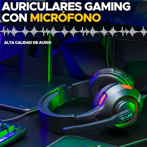 Miniatura 6 de The G-Lab Combo Sulfur - Pack Gaming 4 en 1 Teclado Ratón Cascos QWERTY ES | Teclado Gaming + Ratón 3600 DPI + Auriculares Gaming + Alfombrilla Antideslizante, Compatible PC/PS4/PS5/Xbox