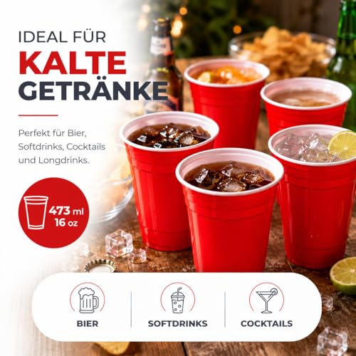 Gobelets à bière pong réutilisables pour camping festivals et soirées entre amis