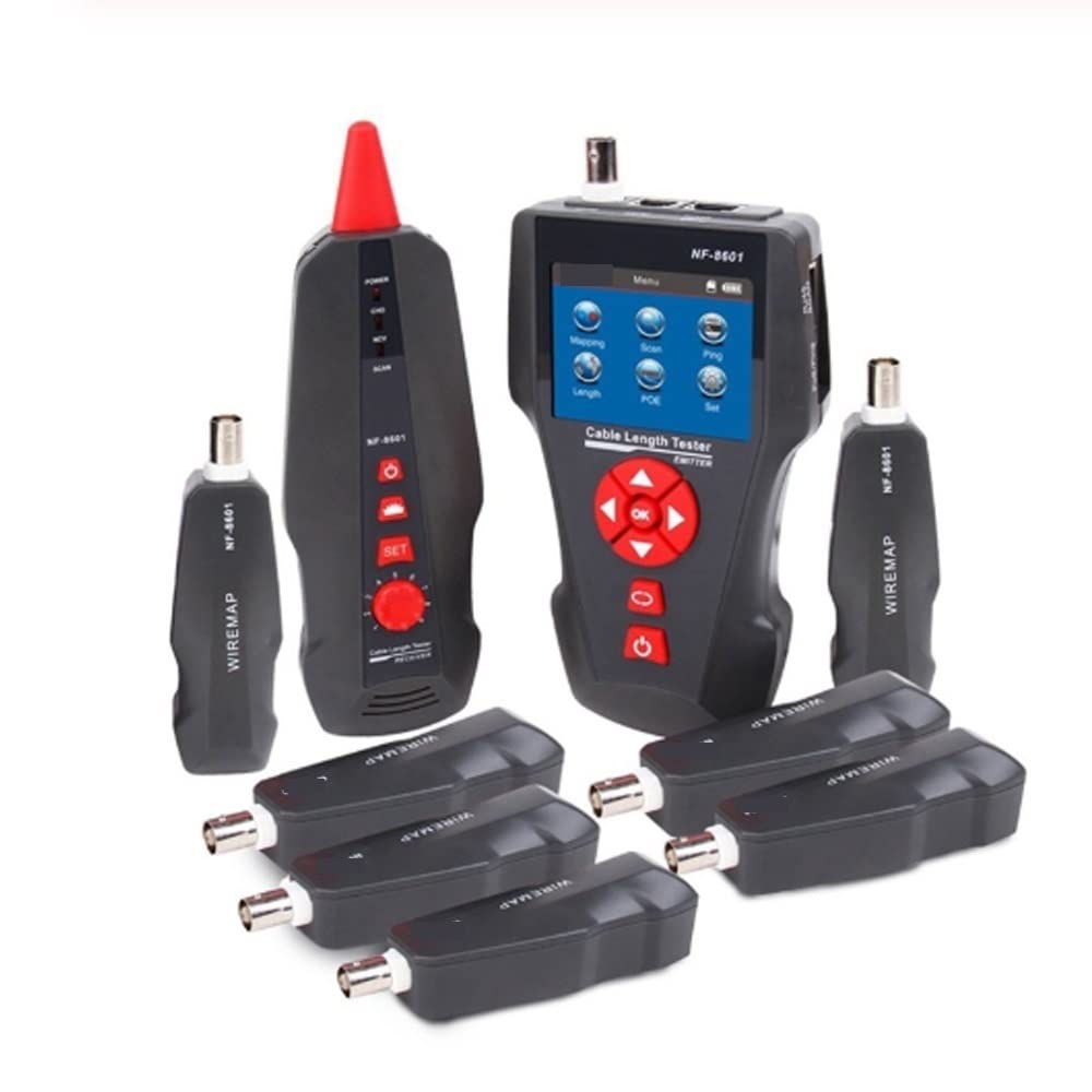 Multifuncional longitudes de redes por cable probador LCD Cable Tester probador de punto de interrupción NF_8601W