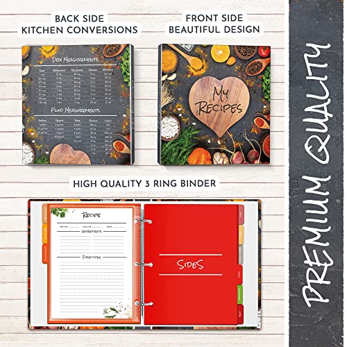 Recipe Book, This is a Recipe Binder 3 Ring, It is a Recipe Book to Write in Your Own Recipes, It is