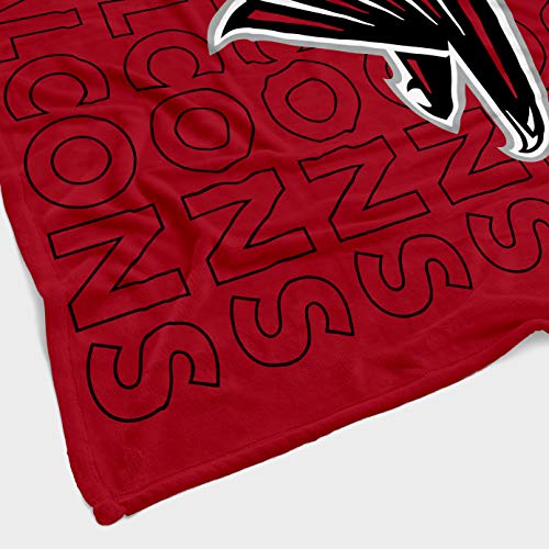 Image of Pegasus Sports Officially Licensed NFL Echo Team Wordmark Plush Throw Blanket, 60 inch x 70 inch