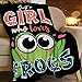 Cute Frog Blanket Just a Girl Who Loves Frog Throw Blankets Funny Animal Fleece Cozy Blanket Warm Soft Fuzzy Plush Blanket for Sofa Bed Living Room Ideal Gift for Kids Adults 50