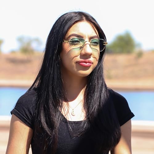 Luxury Rimless Sunglasses – Unisex Diamond Edge Cut – Fashion Gradient Design for Daily Style & Modern Look4