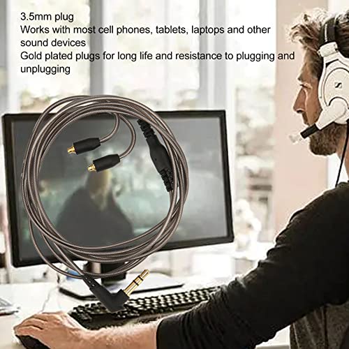 Haosie MMCX Cable, Earphones Cable Replacement, Compatible with SE215 SE315 SE425 SE535 SE846, for Cell Phones MP3, Computers - Image 3