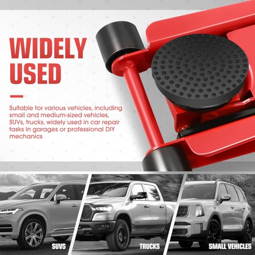 Image of DNA Motoring 2pack Floor Jack Rubber Pad, Frame Rail Protector, Car Lifting Pads Universal Jack Pad Adapter for Floor Jack, TOOLS-00627