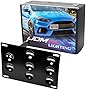 iJDMTOY No Drill Front Bumper Tow Hook License Plate Mounting Bracket Adapter Kit Compatible with 2016-2018 Ford Focus RS ONLY