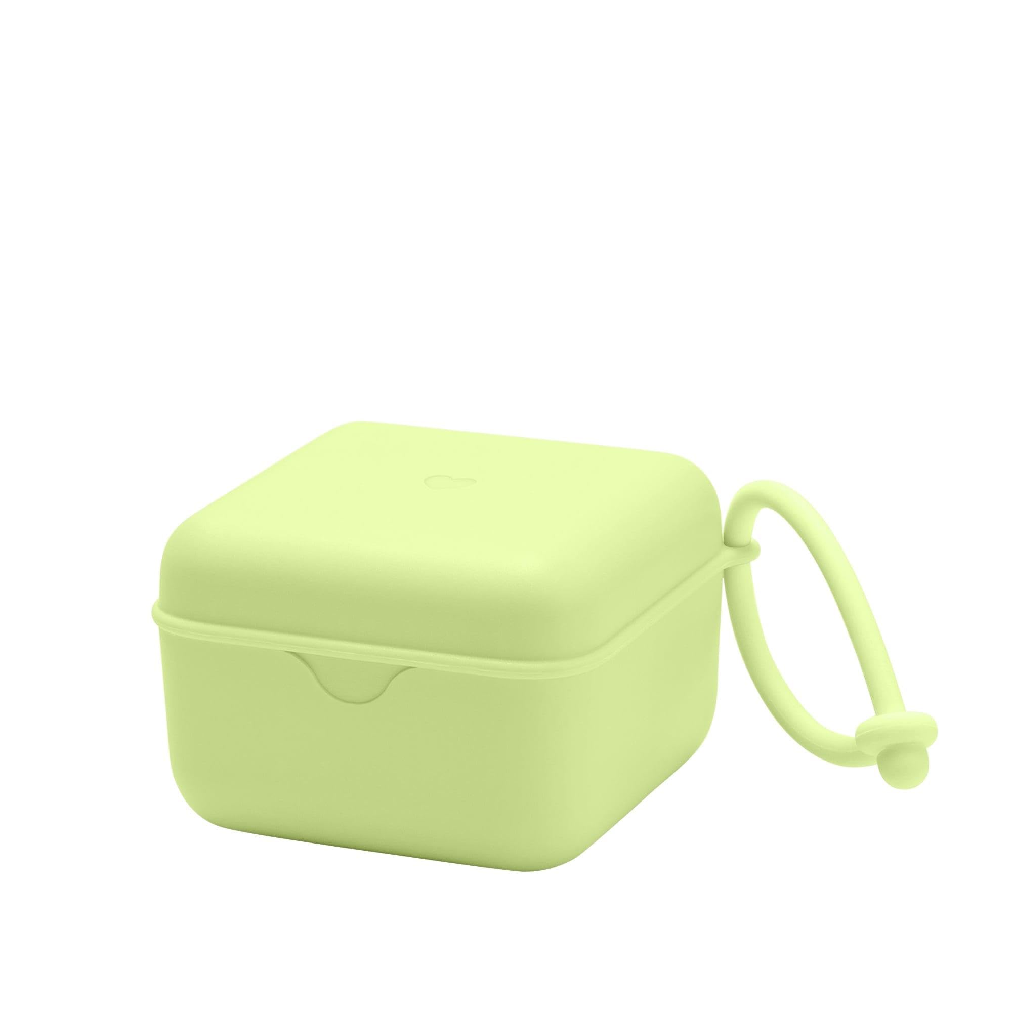 BIBS Pacifier Box with Strap. Soother Holder and Steriliser case. 100% BPA Free Food-Grade Material - Matcha