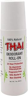 Thai Deodorant Stone Crystal Deodorant Mist Roll-On, 3 Ounce (Pack of 24)