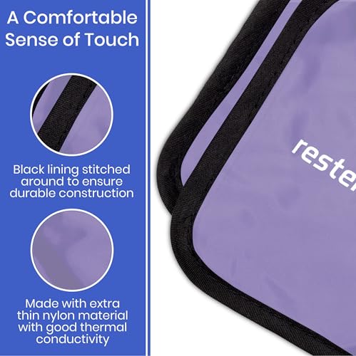 Image of rester's choice Ice Pack for Injuries Reusable, Soft Gel Flexible - (Large: 11 inchx14.5 inch) for Hip, Shoulder, Knee, Back - Comfy Cold Pack Compress for Swelling, Bruises, Surgery (Lavender, 1 Pack)
