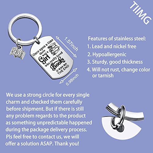 TIIMG Funny Book Lover Keychain Librarian Gift Reading Lover Gift Gift for Women Girls2