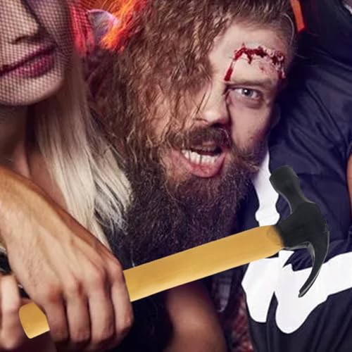 Astuce de maquillage de faux marteau - PRANK HAMMERS BUSH DUROMING | PROP MAGIC PROP FACHE RUBBE BARMAMER PRANK | Objets de jouet relaxant pour le jeu de rôle du carnival de s – Image 4